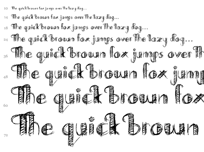 Drawing Practice font waterfall